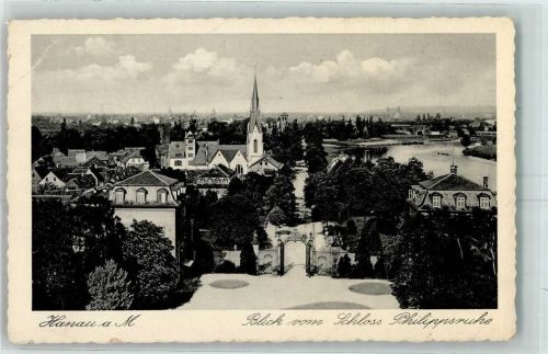 Hanau WK II Blick vom Schloss Philipsruhe