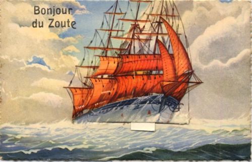 Zoute Zoute (Belgien) Leporello, Segelschiff I-II