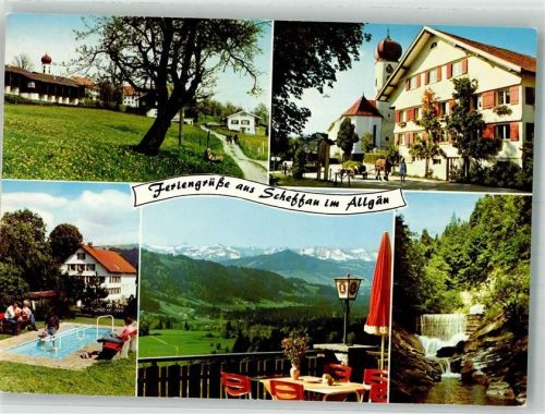 Scheffau Feriengrüße Kirche Kneipp Wssertreten Terrasse Wasserfall Pferdewagen Alpen