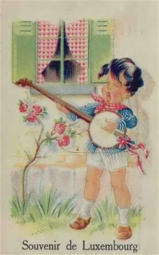 Luxembourg Luxemburg (Luxemburg) Leporello, Kind beim Musizieren I-II