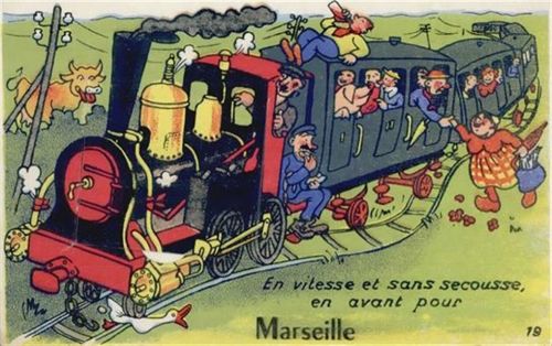 Marseille Marseille (Frankreich) Leporello, Eisenbahn II (fleckig RS)