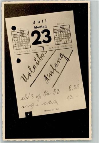 1934 Montag 23.Juli Urlaubsanfang