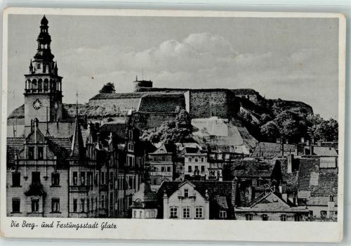 Glatz die Berg- u. Festungsstadt WK II Stempel