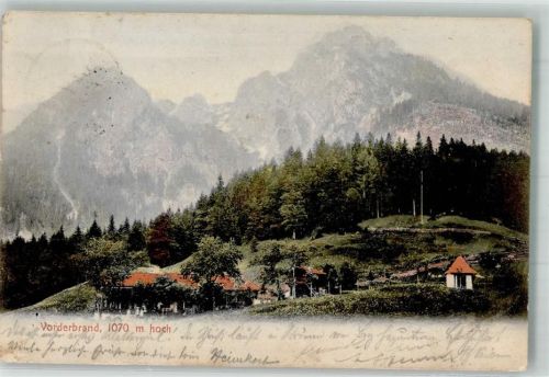 Schönau 1901 Gasthaus Vorderbrand Hüttenstempel
