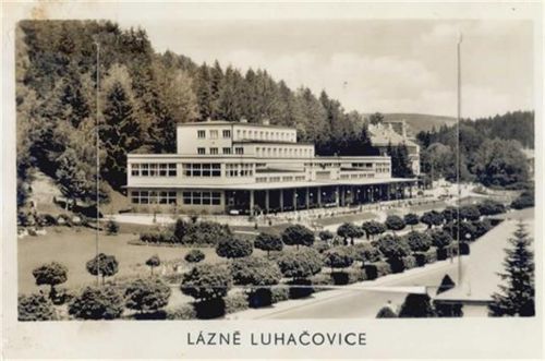 Lazne Luhacovice Luhatschowitz Leporello, Foto-Karte II (minimaler Einriss, fleckig VS/RS)