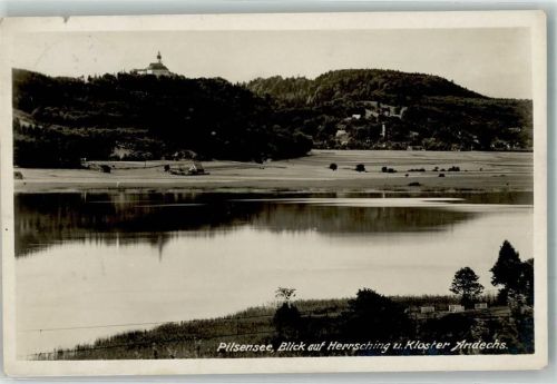 Herrsching 1930 Pilsensee mit Kloster Andechs Verlag Zieher, Ottmar Nr. 1913