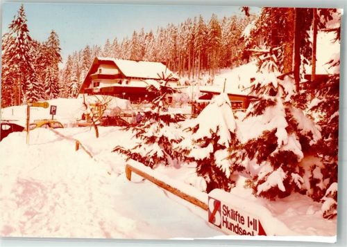 77815 W7580 Hundseck , Baden FOTO KEINE AK Winter Ort handschiftlich Foto Original aus Archiv eines Ansichtskartenverlages