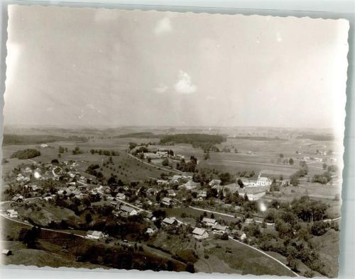 Wessobrunn Kloster Ort handschriftlich Fliegeraufnahme Foto Original aus Archiv eines Ansichtskartenverlages