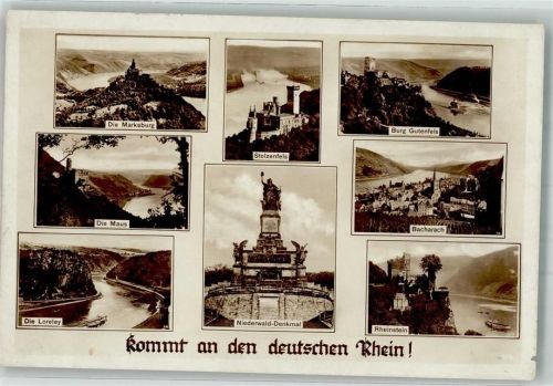 Marksburg Burg Maus Stolzenfels Gutenfels Rheinstein Bacharach Loreley Niederwald-Denkmal Fotograf Kratz