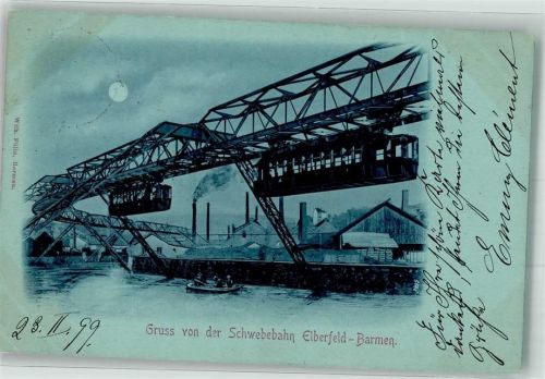 Elberfeld 1899 Schwebebahn Barmen