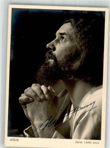 Oberammergau 1934 Passionsspiele Jesus-Darsteller Alois Lang mit Autogramm Fotograf Siegbert Bauer