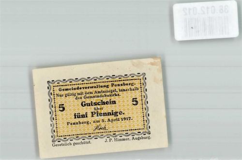 Penzberg 1917 5 Pfennig