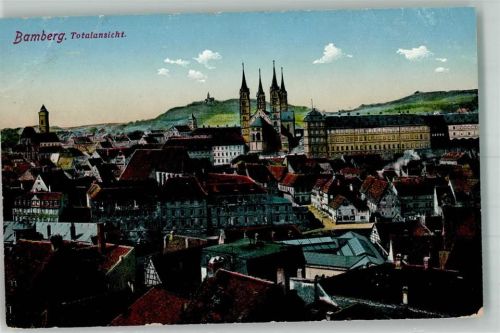 Bamberg 1913 Panorama der Stadt mit Dom St. Peter und St. Georg