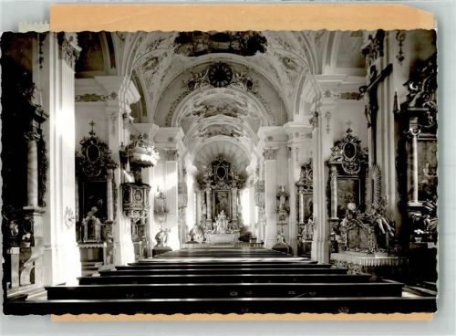 Weyarn Inneres der Stiftskirche St. Peter und Paul Foto Original aus Archiv eines Ansichtskartenverlages