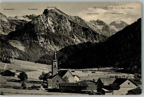Hinterstein Kirche Kirchendach Kastenkopf Regenwaldkopf