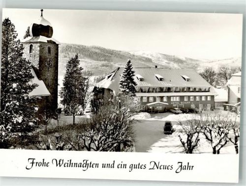 Schluchsee Pfarrkirche St. Nikolaus und Hotel Schiff Weihnachten Neujahr