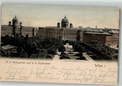 Wien 1901 K.k. Volksgarten Hofmuseum