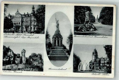 Detmold Hermanns- Denkmal Bismarckstein Schloss Externsteine Hotel Kaiserhof