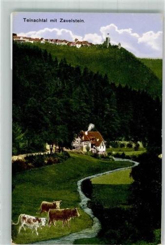 Zavelstein Das Teinachtal unterhalb der Burgruine Verlag Fuchs Nr. 5109