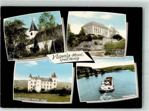 Nennig 1969 Kirche Schloss Thorn Schloss Berg Landschulheim Moselpoartie