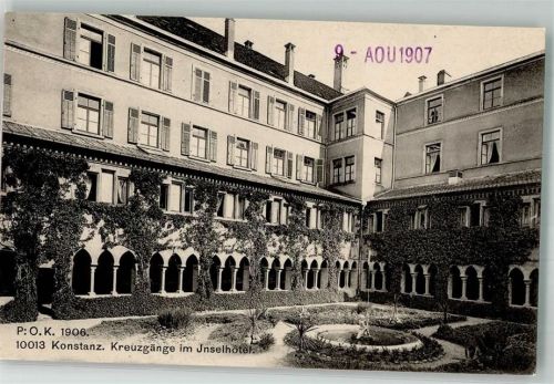 Konstanz 1907 Insel- Hotel Kreuzgänge