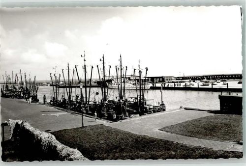 Harlesiel Hafen Ort handschriftlich Foto Original aus Archiv eines Ansichtskartenverlages