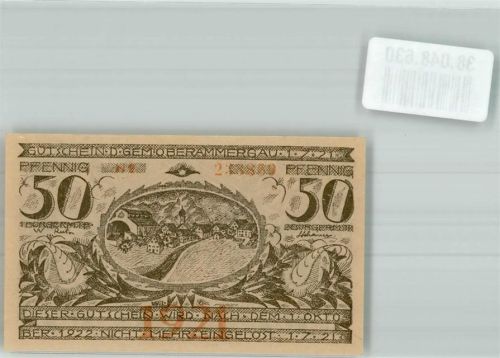 Oberammergau 1921 50 Pfennig