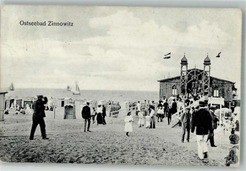 Zinnowitz 1909 Schwimmbad Strand
