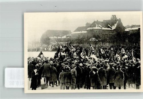 W8000 München Sammelbild Standartenweihe auf dem Marsfeld 1923 Album Nr. 8 Deutschland erwacht Nr. 18 Fahne / Standarte WK II KEINE AK