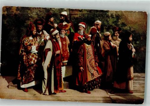 Oberammergau 1922 Passionsspiele Hohe Ratsmitglieder Fotograf Traut