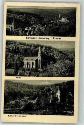 Kransberg 1930 Landpost Kirche Kath. Schwesternhaus