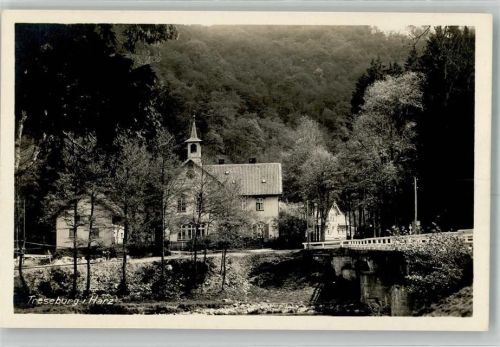 Treseburg Ev. Kirche und Bodebrücke Fotograf Albert Berger