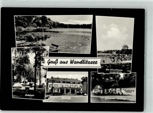 Wandlitz 1967 Bahnhof Schwimmbad Wandlitzsee Gasthaus Seekrug