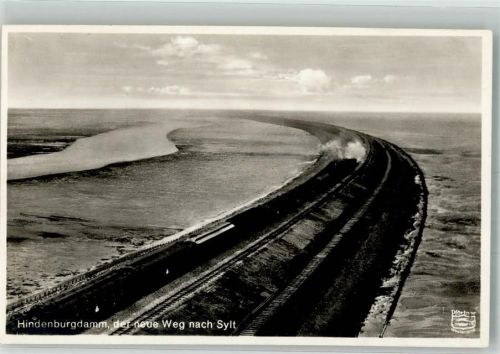 Morsum 1942 Der Hindenburgdamm Fotograf Pförtner Feldpost WK II Kampen