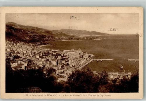 Monaco 1937 Hafen Cap Martin