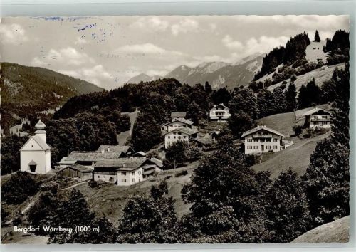 Wamberg Panorama des Bergdorfes mit Kirche St. Anna Fotograf Dr. Greiff Hüttenstempel