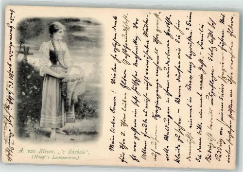 Lichtenstein 1899 Tracht A. van Riesen s´Bärbele Hauff´s Lichtenstein