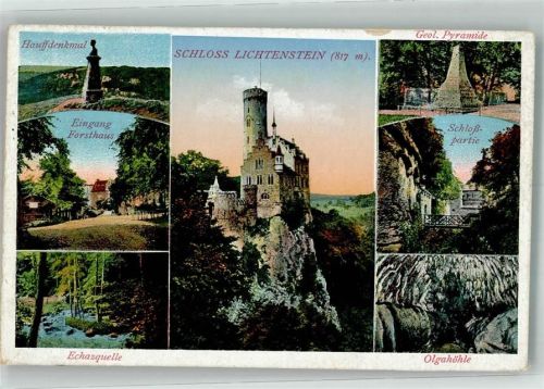 Lichtenstein Schloss Lichtenstein Denkmal Hauff Geol. Pyramide Olga- Höhle Forsthaus