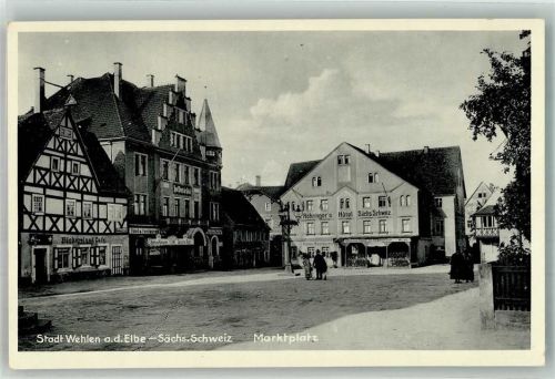 Wehlen Stadt Marktplatz Hotel Sächsische Schweiz