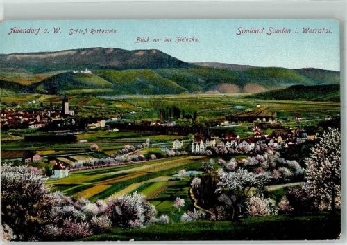 Bad Sooden-Allendorf Panorama des Ortes mit Kirche St. Crucis und Schloss Rothestein Fotograf Oscar Tellgmann