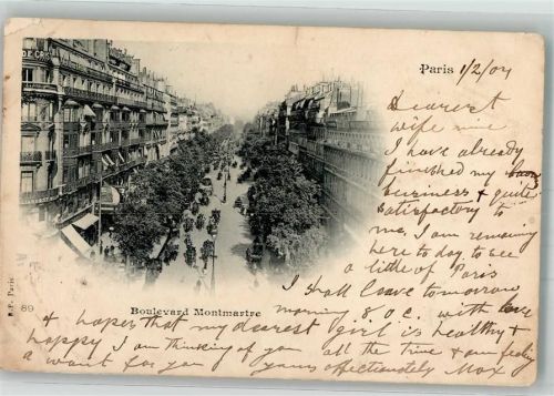 Paris 1904 Boulevard Montmatre