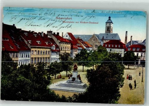 Schweinfurt Denkmal Rückert Marktplatz
