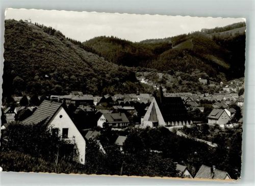 Bad Lauterberg Panorama des Ortes mit St. Benno Kirche Foto Original aus Archiv eines Ansichtskartenverlages Ort handschriftlich