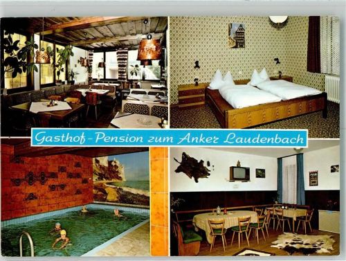 Laudenbach Gasthaus Pension zum Anker Schwimmbad