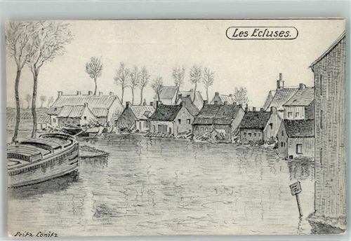Beziers Feldpostkarte Les Ecluses