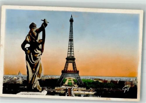 Paris 1935 Denkmal Eiffelturm