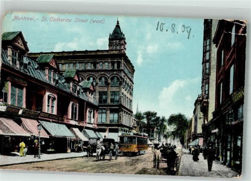 Montreal 1909 Straßenbahn St. Catherine Street