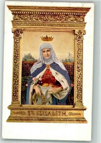 Andechs 1933 Bild der Heiligen Elisabeth Künstlerkarte Verlag Martin Herpich Nr. 811