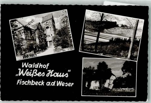 Fischbeck Gasthaus Pension Waldhof Weisses Haus Foto Original aus Archiv eines Ansichtskartenverlages