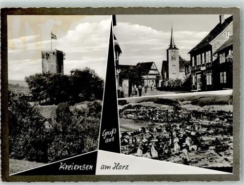 Kreiensen 1960 Kirche Burg Fliegeraufnahme